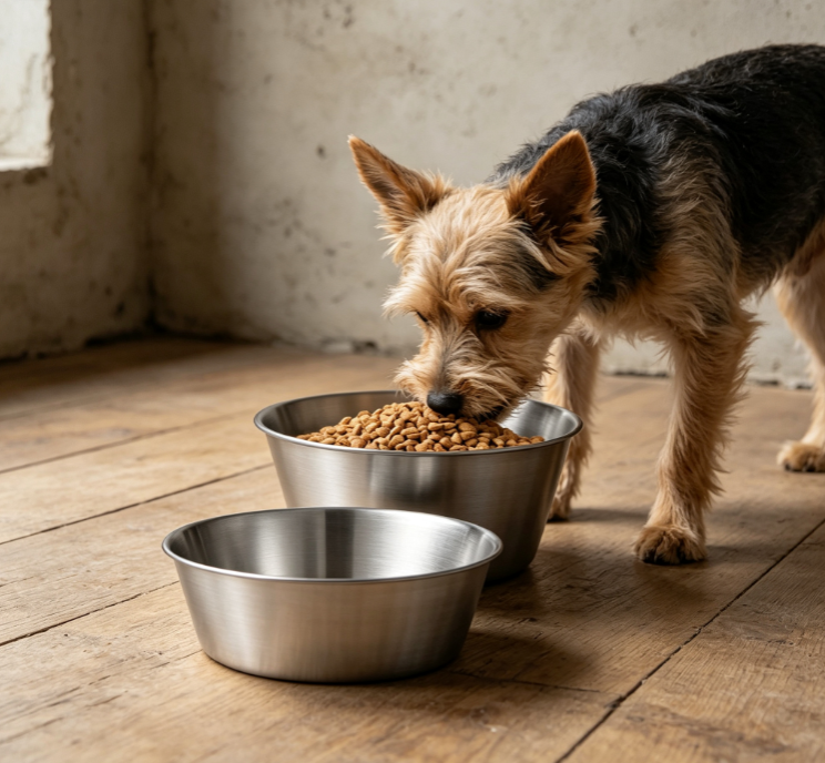 Basic Double Stainless Steel Pet Bowls - Image 2