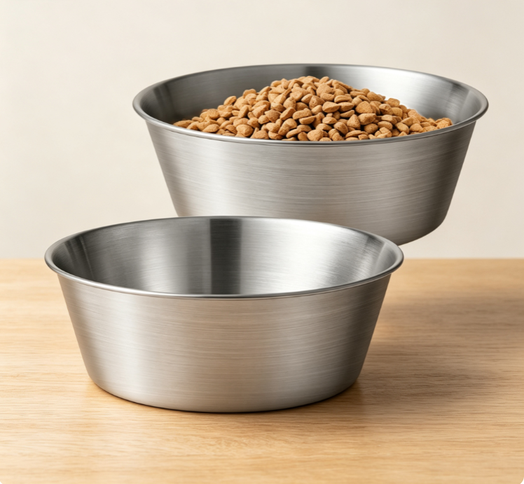 Basic Double Stainless Steel Pet Bowls