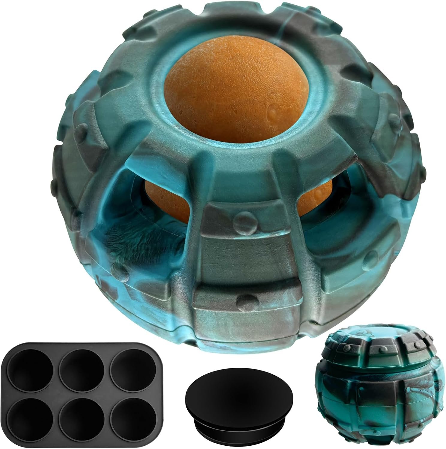 Freezable Treat-Fillable Puzzle Chew Ball (Stress Relief)