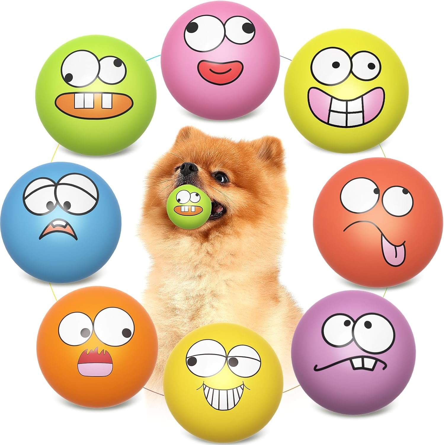 Soft Latex Squeaky Interactive Ball for Small Dogs