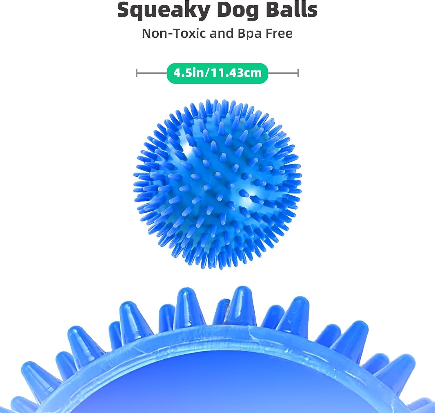 Spiky Squeaky Durable Ball (Medium/Large Dogs) - Image 2
