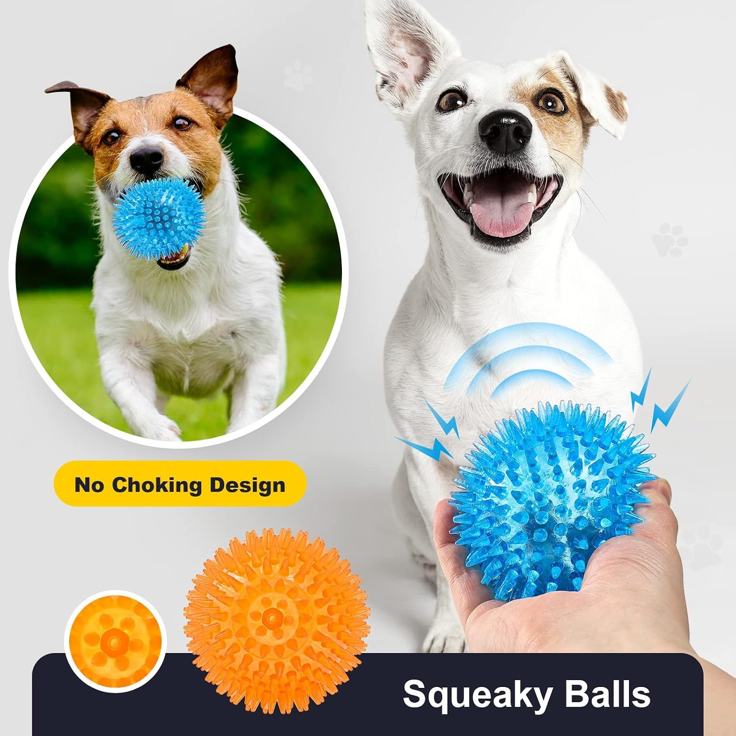 Spiky Squeaky Dental Training Ball (Small/Medium Dogs) - Image 2