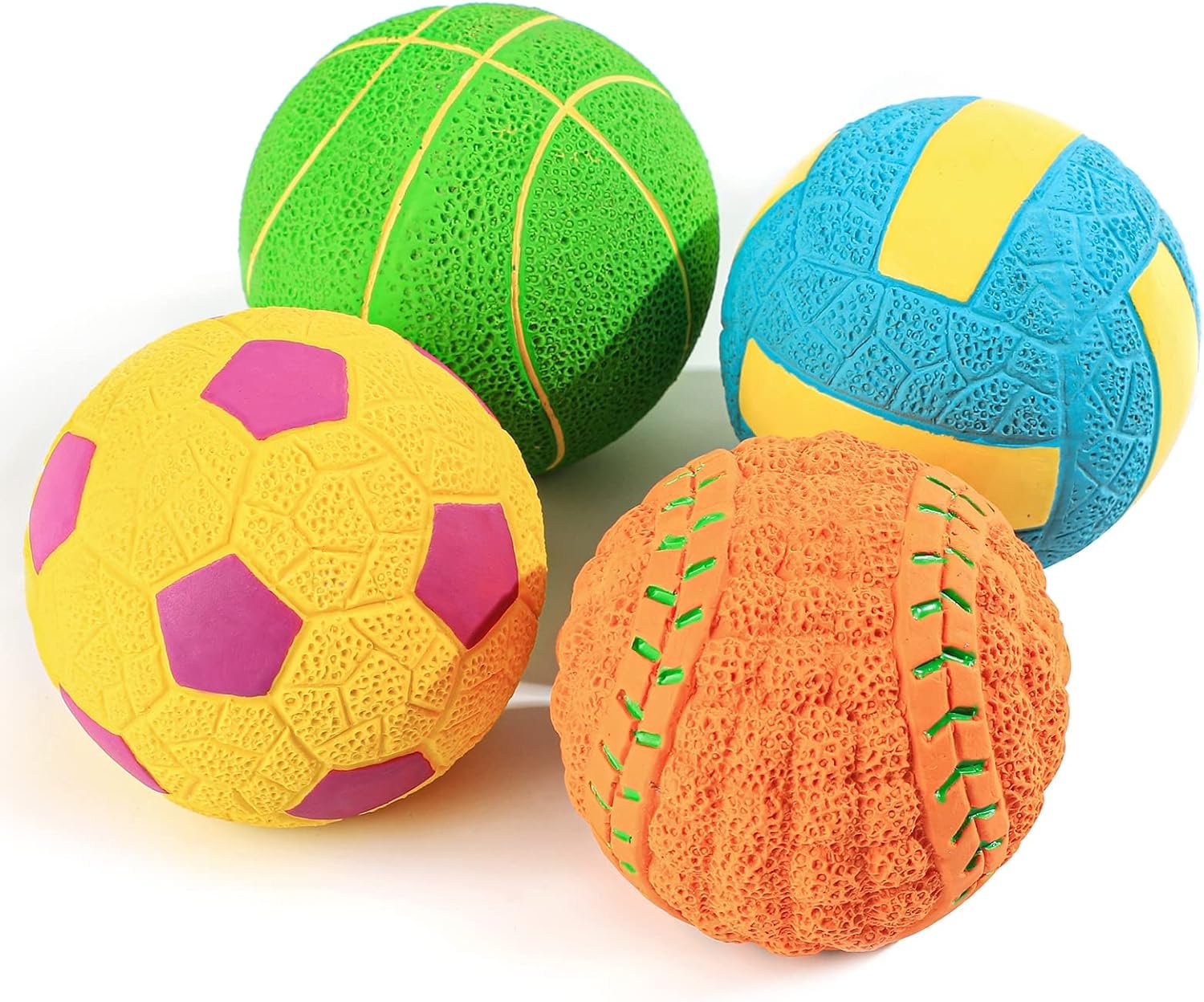 Soft High-Bounce Squeaky Fetch Ball (Small Dogs/Puppies)