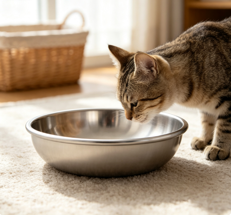 Basic Matte Stainless Steel Single Pet Bowl